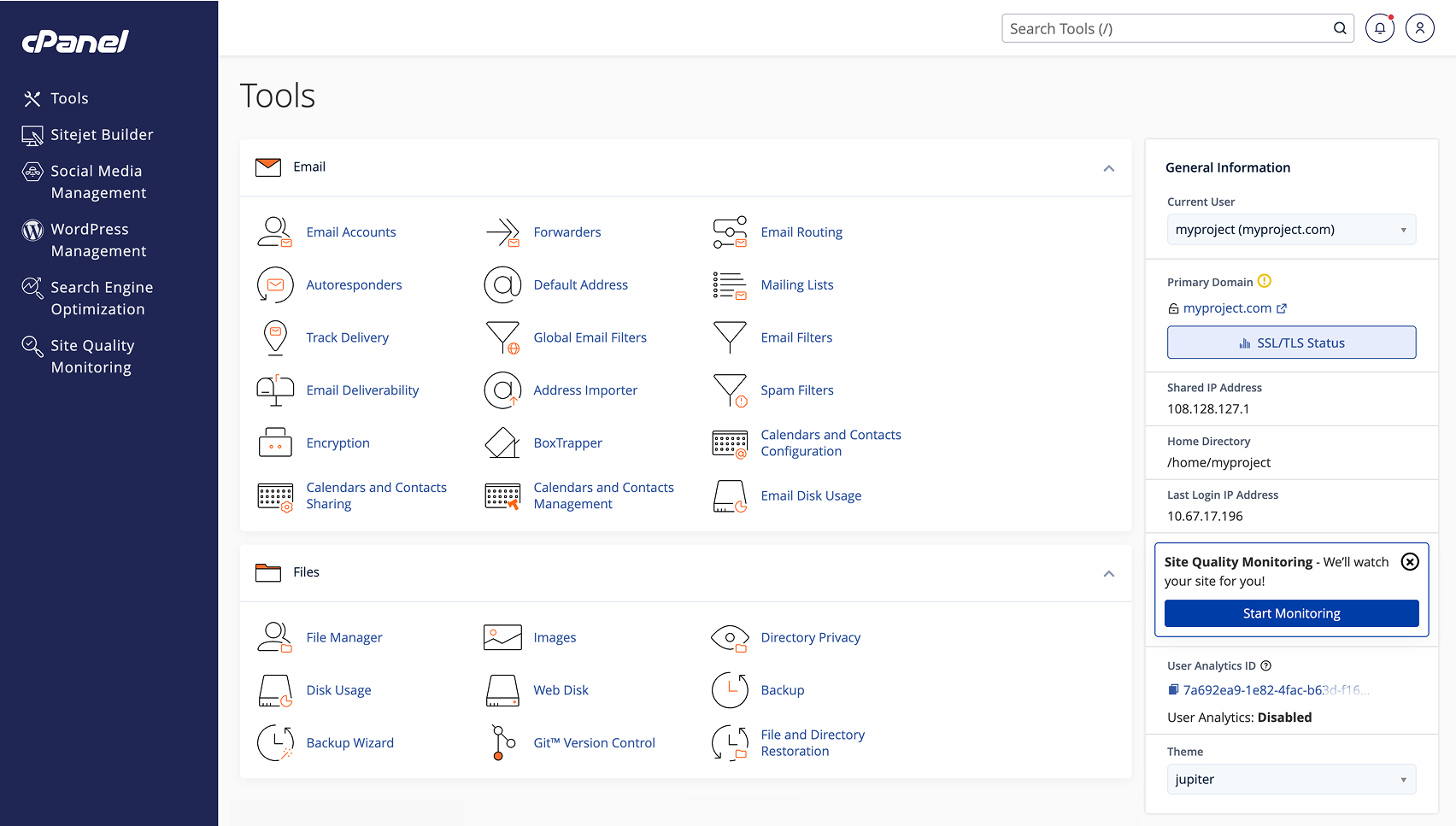 هاست لینوکس قدرتمند 18 cPanel-tools-dashboard-new